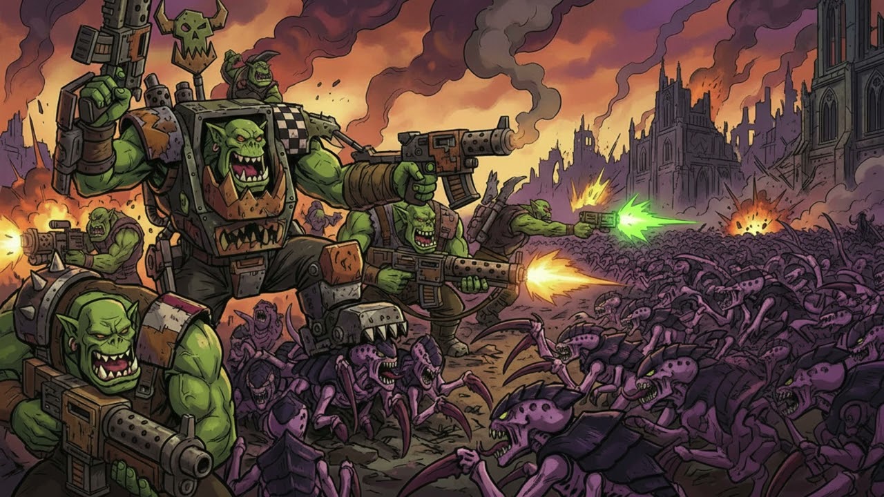 Green Tide vs  Hive Mind - Warhammer 40k