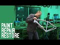Fixing the damaged paint on my wife’s hybrid bike.