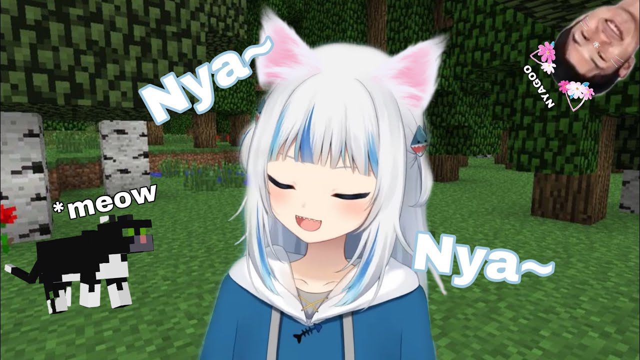 Nyawr Gura Can’t Handle Neko Cuteness