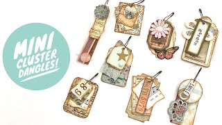 Make some mini junk journal cluster  dangles | creative collab journal