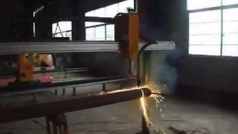 Intersecting line cutting machine/pipe cutting machine cutting video