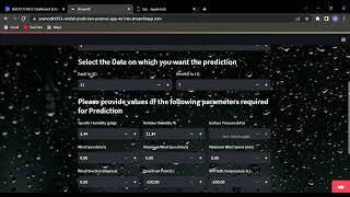 Rainfall Prediction ML Web App HACK O HEIST Devfolio Project