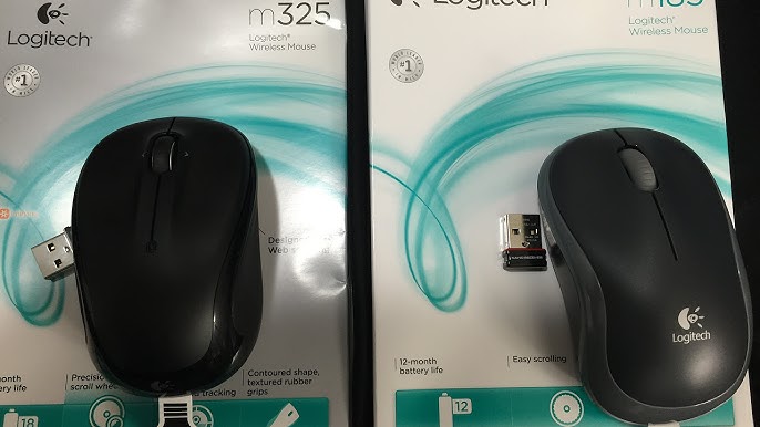 Logitech M185 and M325 Wireless Mouse Unboxing Comparison - YouTube