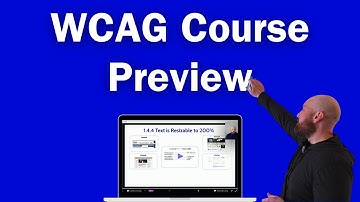 The WCAG Course - Preview