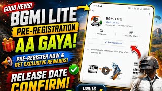 FINALLY BGMI LITE PRE-REGISTRATION 🥰 | BGMI LITE RELEASE DATE CONFIRM 