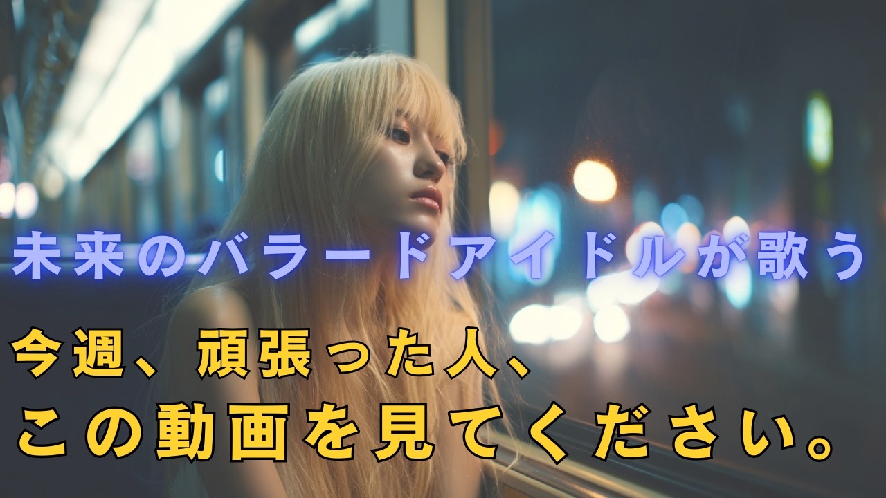 【製造業 AI Music アイドル】　今週、頑張った人、この動画を見てください　『今週も、君はえらい。』　(バラードアイドル)