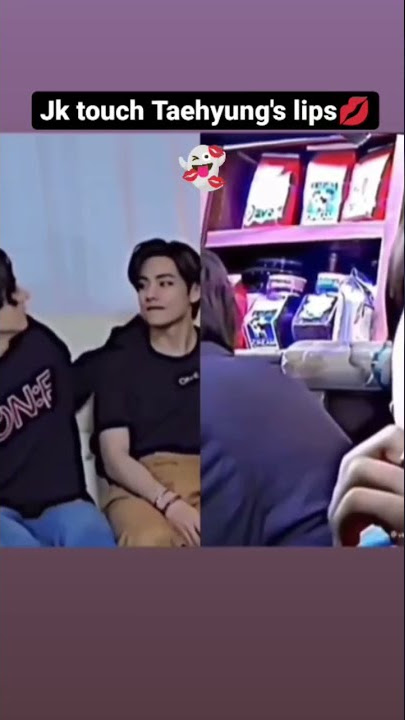 Jk touch Taehyung's lips #trending #taekook #taehyung #whatsappstatus #youtubeshorts #jungkook #love