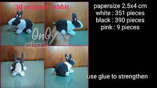 origami 3d rabbit tutorial part 1
