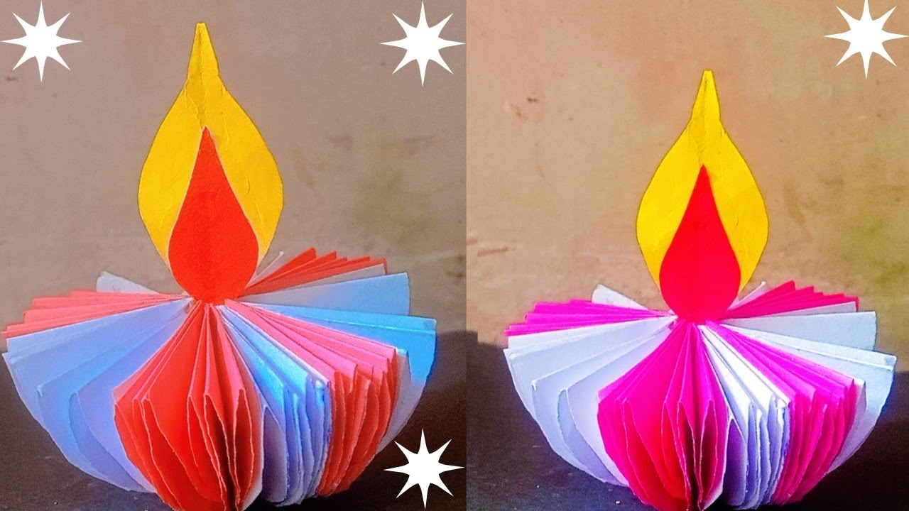 Diwali special paper diya || Paper made Diwali diya