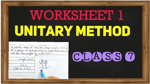 Class 7 maths Worksheet 1 Unitary Method direct variation and inverse variation for class 7 in Hindi