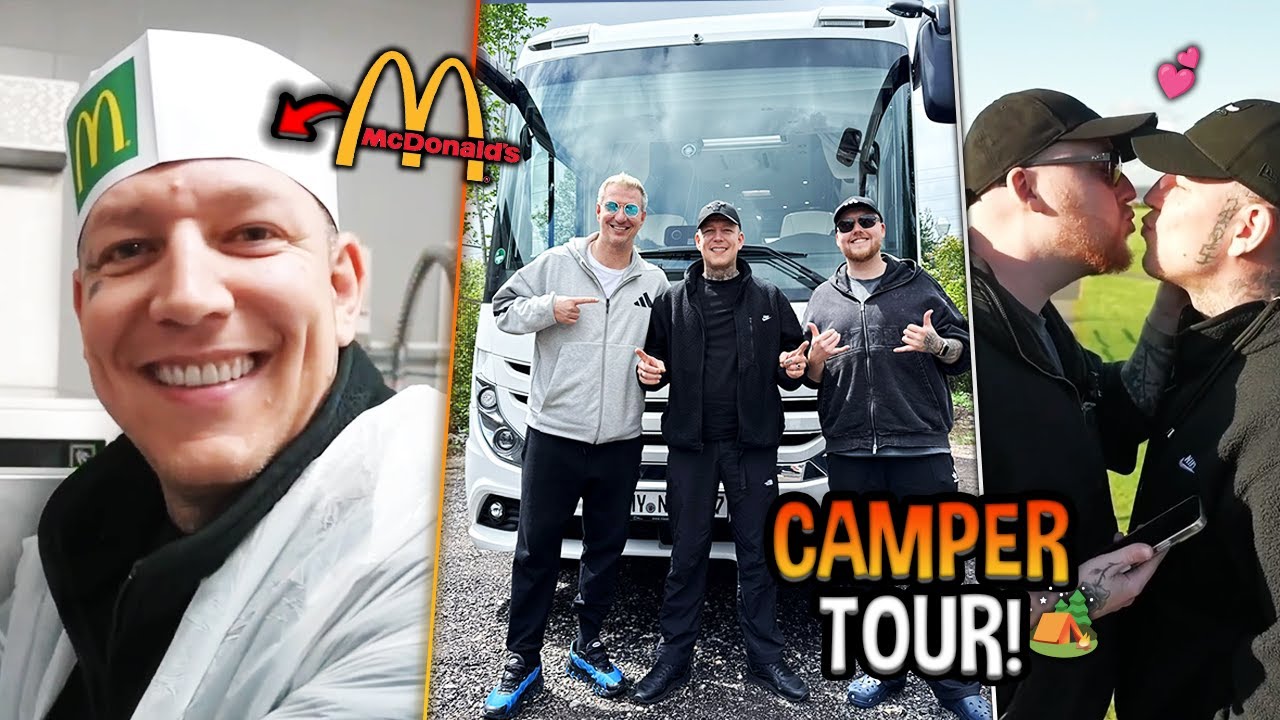 Monte als McDonalds MITARBEITER!😂 LUXUS-Camper Tour ft. Schradin, Zarbex & Trymacs |MontanaBlack IRL