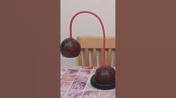 Coconut shell lamp #shorts #lamp #coconut #coconutshellcrafts #bestoutofwaste #handmade