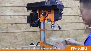 Drill thick wood with Allwin's 10 inch variable speed drill press DP25016VL
