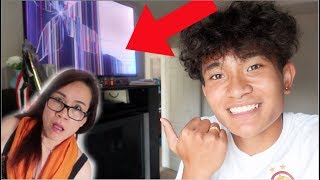 Broken TV Prank On My Mom!?! (HILARIOUS)