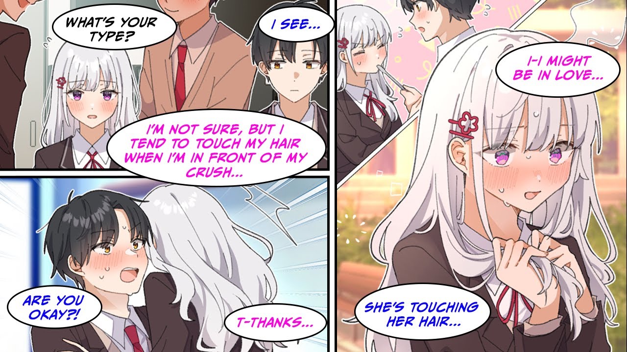 [Manga Dub] A cute transfer student had a habit of playing with her hair whenever she liked someone