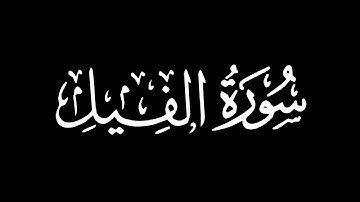 سورة الفيل - تلاوة ماهر المعيقلي | كروما شاشة سوداء #قرآن
