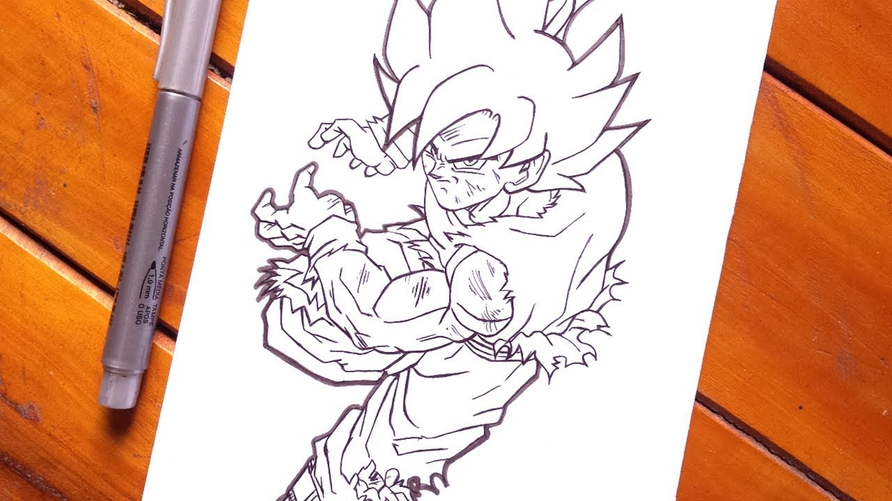 ✍️Desenhando#3 Goku instinto superior🥵 Qual personagem vc