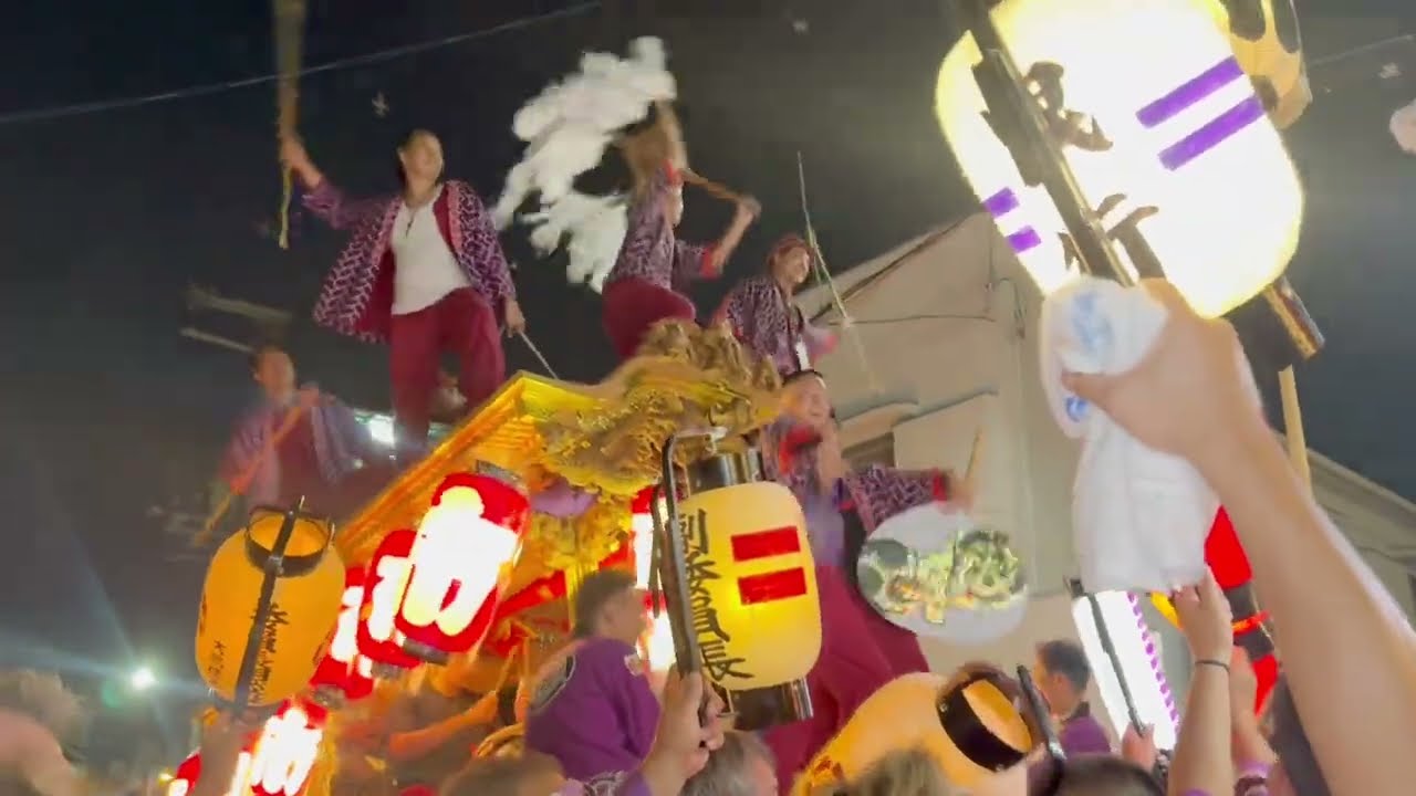 【 杭全神社 夏祭り 試験曳き 市町 が 馬場町 へ訪れて 二町 合同曳行 ‼️ 】 平野区 杭全神社 平野郷 夏祭り 試験曳き 市 馬場 だんじり祭り