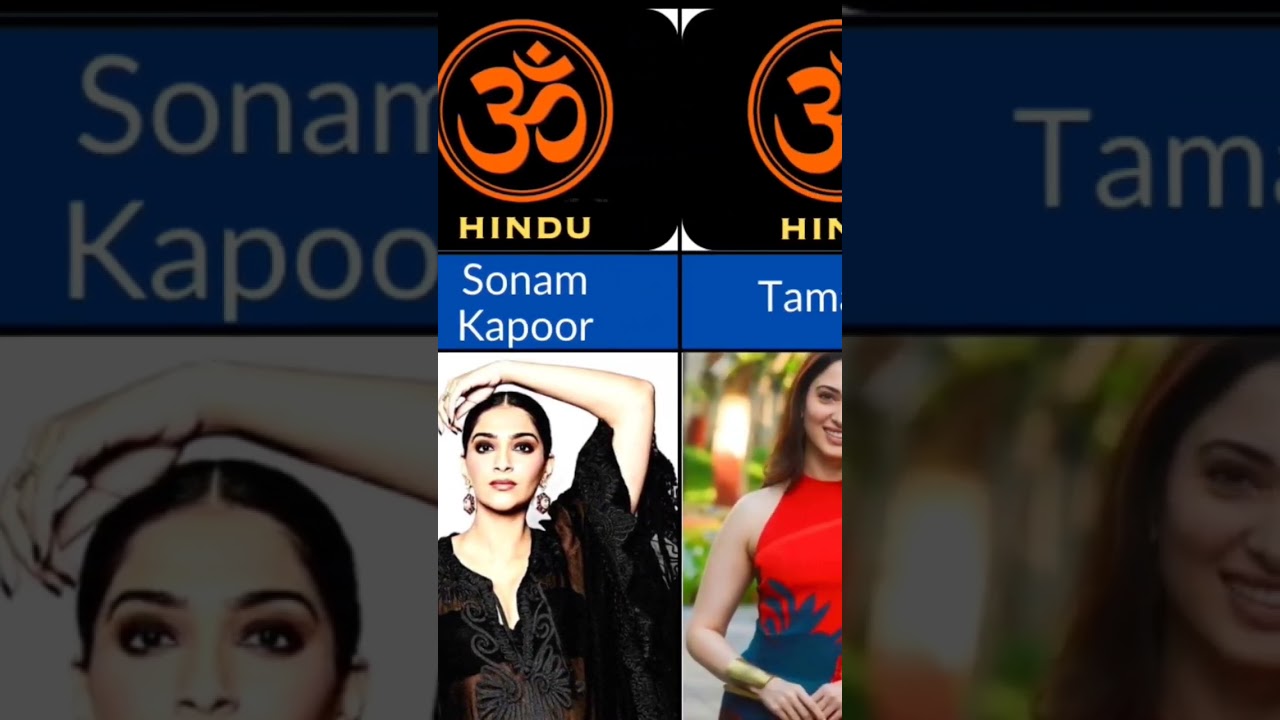 Religion of Bollywood Actress 