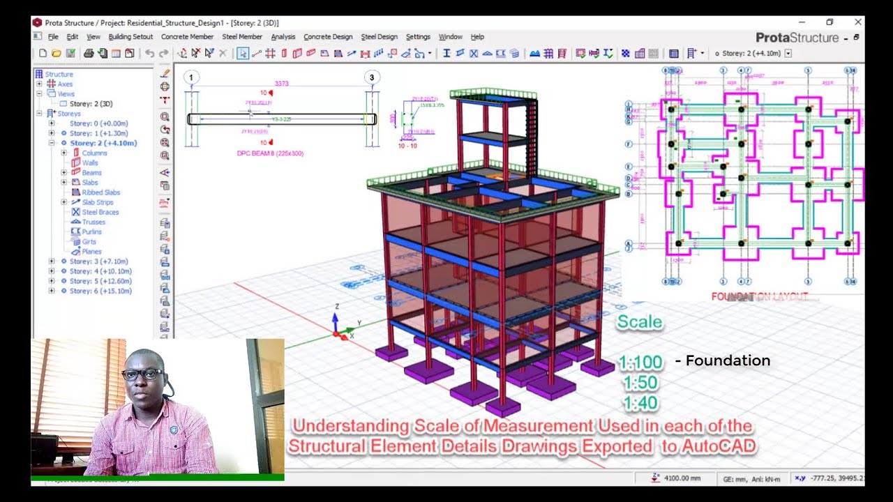 Scale Structural Program How to know the Scale of Structural Element Detail drawing Exported ...