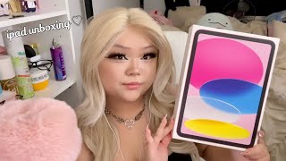 ASMR ipad A16 and apple pen unboxing ♡ (realistic)