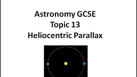 Astronomy GCSE: Topic 13 Heliocentric Parallax