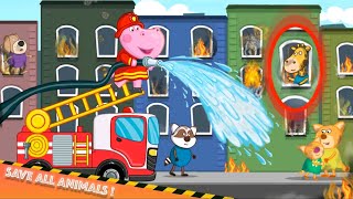 AKSI HEBAT PEMADAM KEBAKARAN HIPPO: PENYELAMATAN HEWAN DARI KEBAKARAN GEDUNG | Hippo KIDS INDONESIA screenshot 1