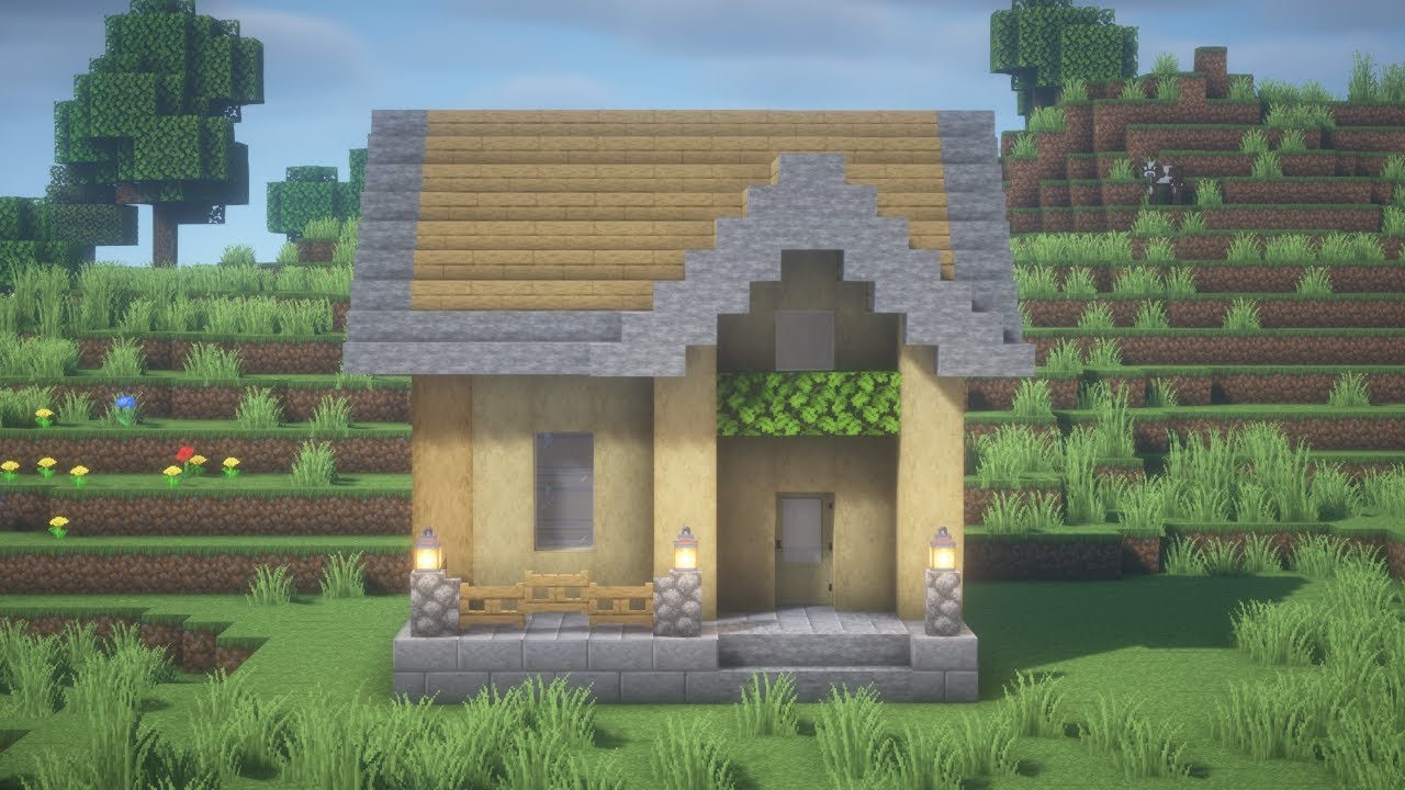 Minecraft | How To Build Simple Starter House | Tutorial - YouTube
