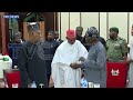 WATCH: President Tinubu Breaks Fast With VP Shettima, Governors, Others At Presidential Villa