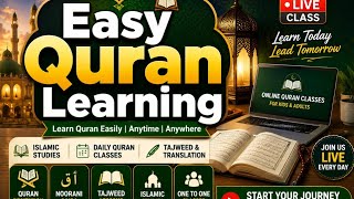 🔴 Live || Easy Quran Learning with Tajweed. #LearnQuran #tajweed #youtube #shortsfeed #education