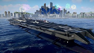 Modern Warships: Uss Nemesis Legendary Carrier With Cannon, Helicopter Buff | Speed Buff Is Needed??