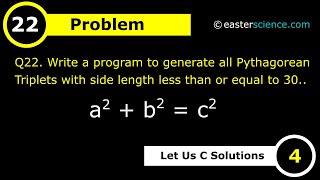 Write a c program to generate all Pythagorean Triplets with side length less than or equal to 30.