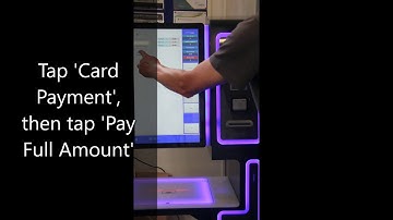 Using the self-service kiosk: how to make a card payment