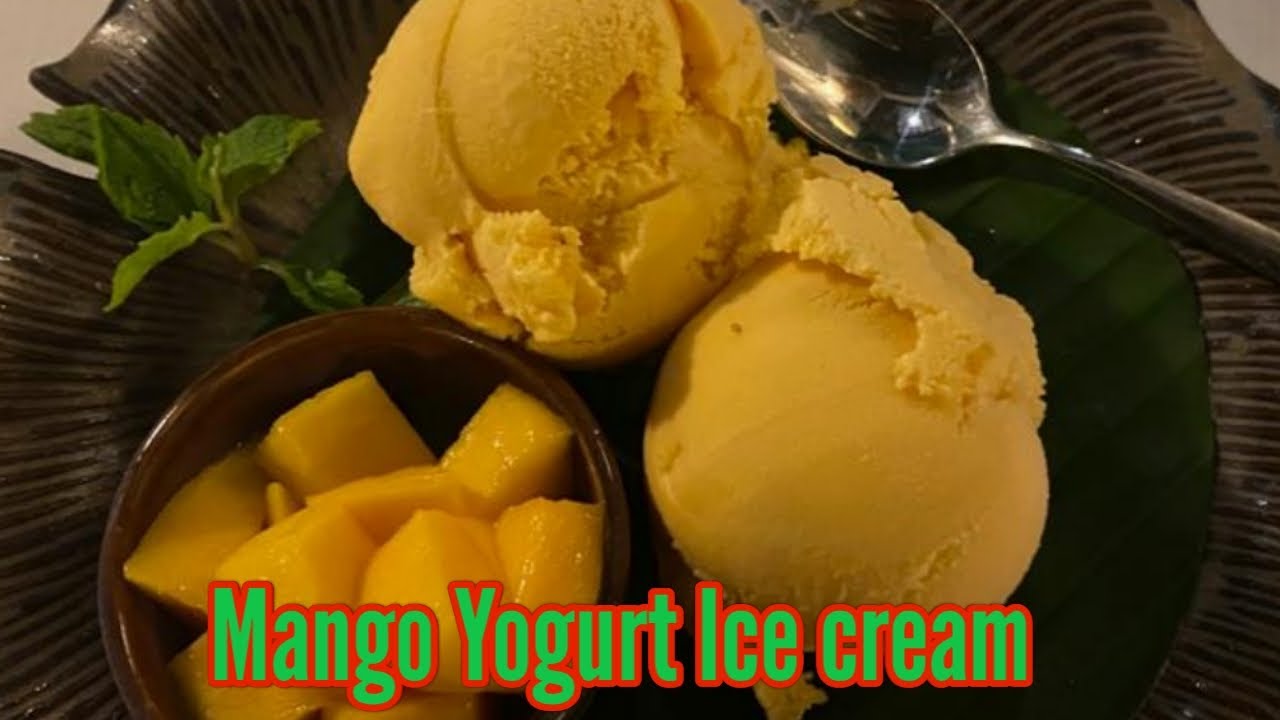 Mango ice Cream/Home Made Mango Yogurt Ice cream in a Blender Recipe
