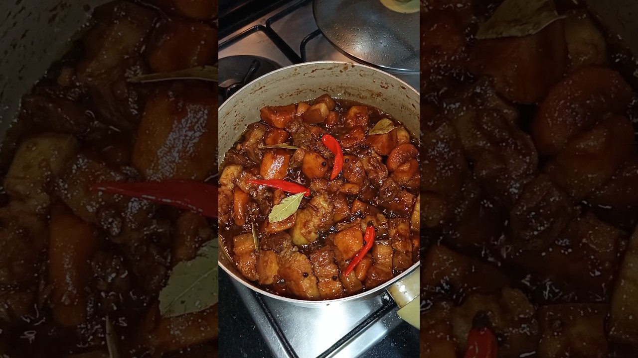 ⁣pork adobo with sweet potato #cookingvideo #foodie #porkadobo #sweetpotato