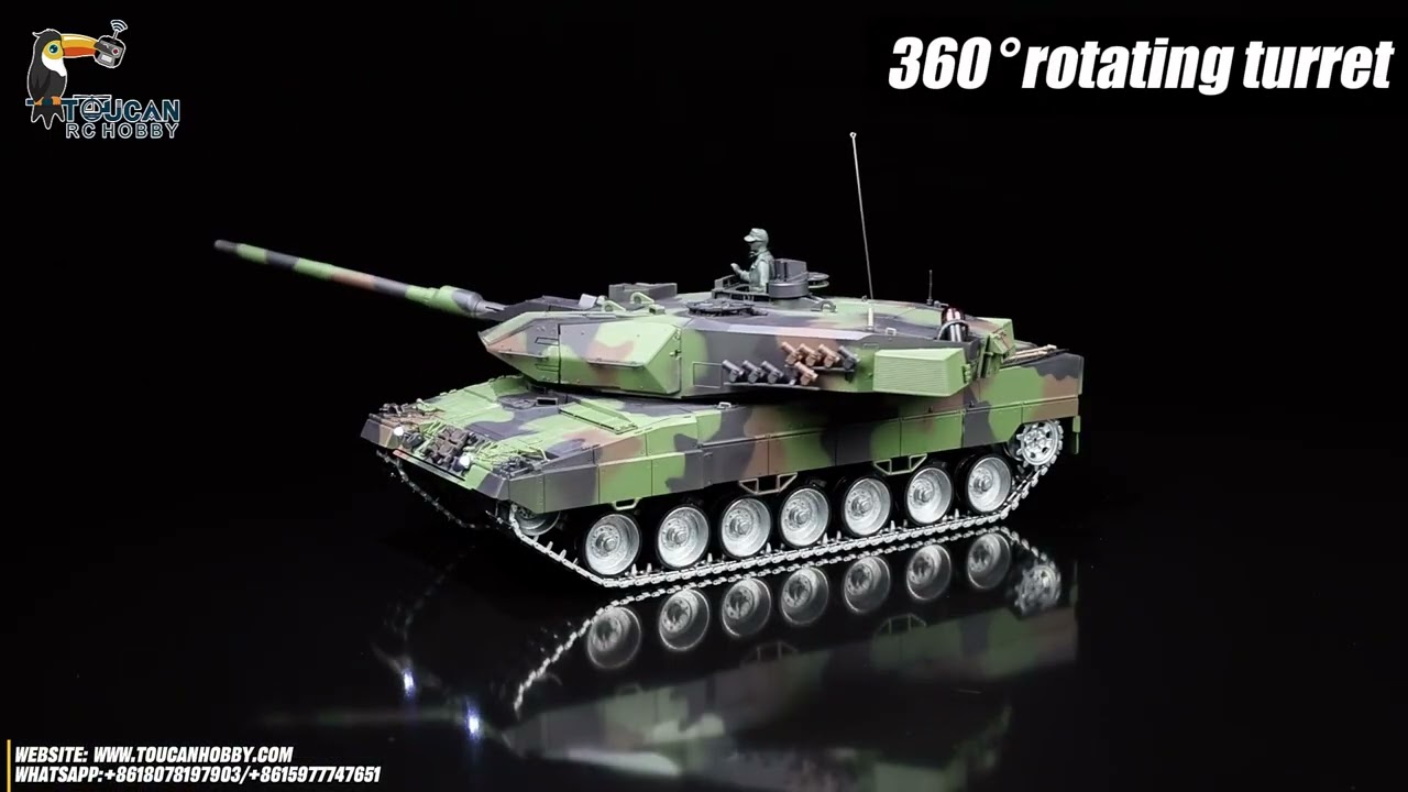 TOUCAN RC HOBBY Heng Long 1/16 Remote Control Tank Model 3889 Leopard