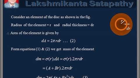 vDo QA Rotational Motion 6/ Moment of Inertia of Non-uniform disc