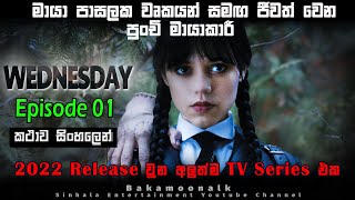 Wednesday series Episode 01 explained in sinhala | Tv series sinhala review | movie review sinhala