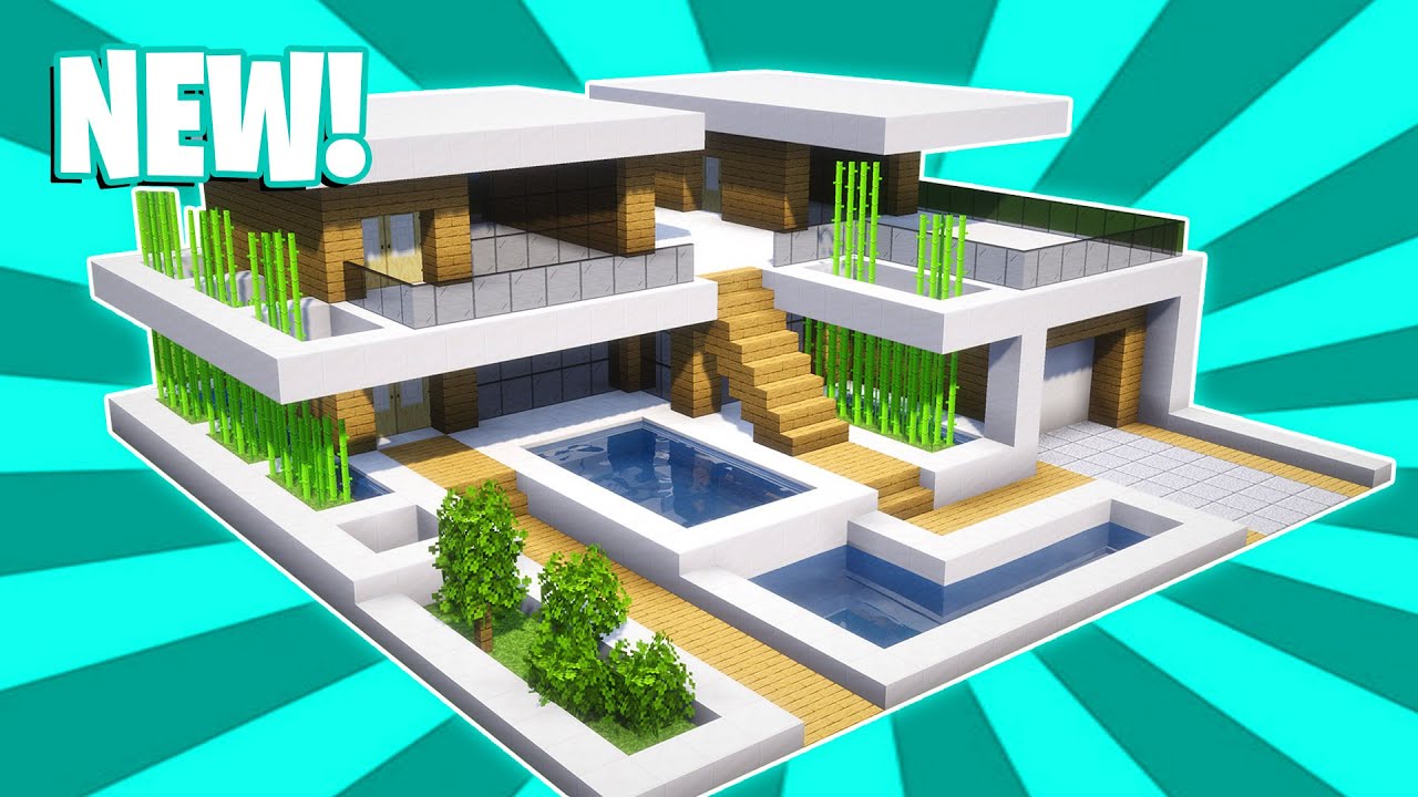 Minecraft How To Build a Small Modern House Tutorial (46) YouTube