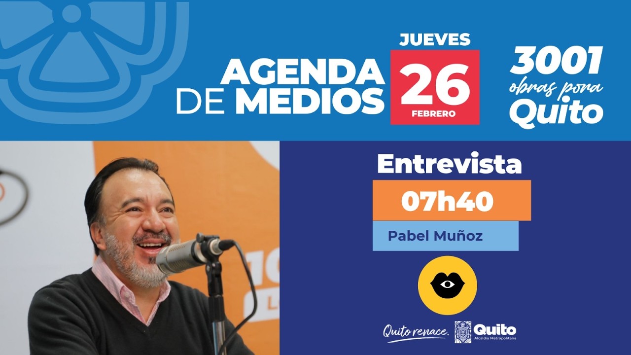 🎙️ #PabelEnMedios | Sigue en vivo 🔴 la entrevista de Pabel Muñoz, alcalde de Quito.