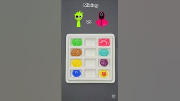 Squid game & Sprunki Guess the mixed colors #satisfying #sprunki #art #squidgame2