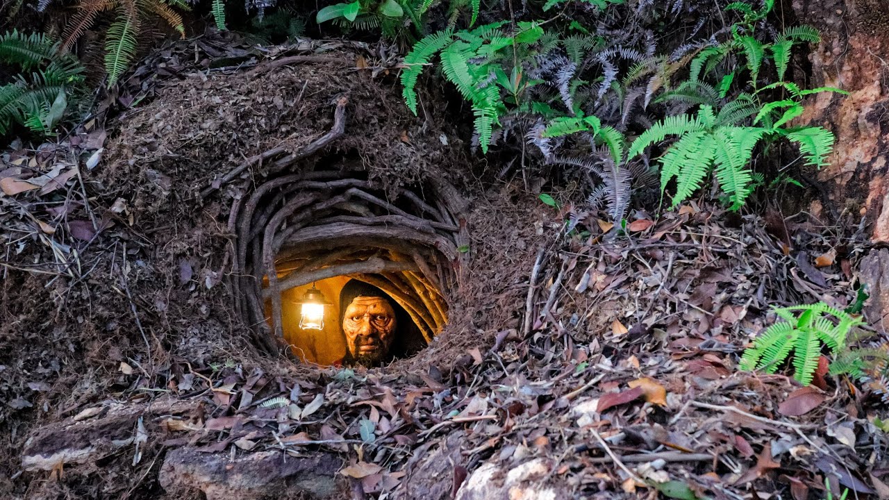 Digging Deep to Build My First Underground Bushcraft Shelter! - YouTube