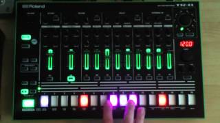 Roland TR 8 accent per instrument, drum and bass pattern