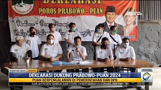 Kelompok Relawan Deklarasi Dukung Prabowo-Puan di Pilpres 2024