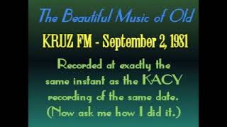 KRUZ FM Easy Listening, Ventura CA, September 2, 1981