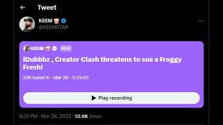 Keemstar Creator Clash 2 Twitter Space part 1 (ARCHIVE)