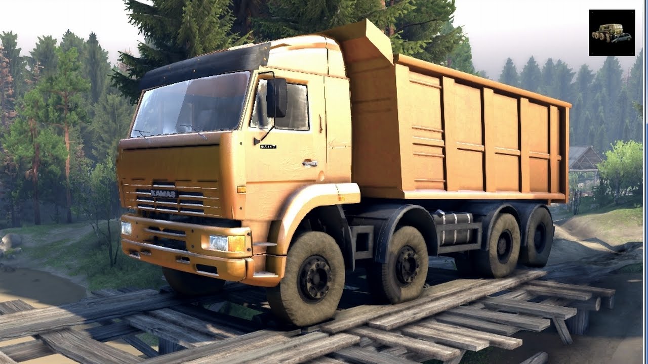 SPINTIRES 2014 - 8x4 Dump Truck Transporting Rocks
