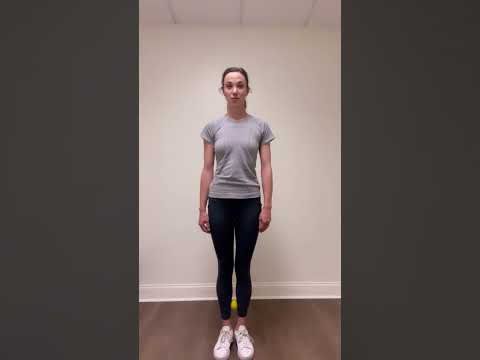 Double leg heel raise with ball - YouTube