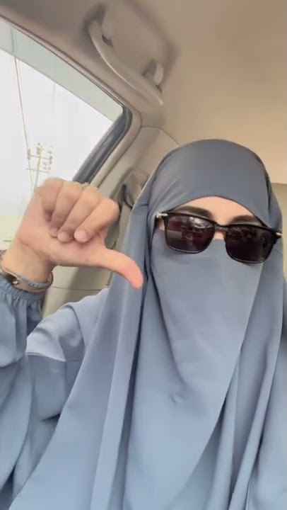 How to wear sun glasses with jilbab 😎#simple #hijab #niqab #elegant #jilbab