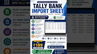 Import Your Bank Statement Within Minutes||Get Your Access||Demo Video Available #excel #tallyprime